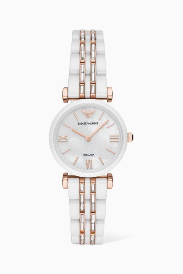 ساعة امبوريو ارماني Emporio Armani Watch ، جياني كوارتز Gianni Quartz ،أبيض White